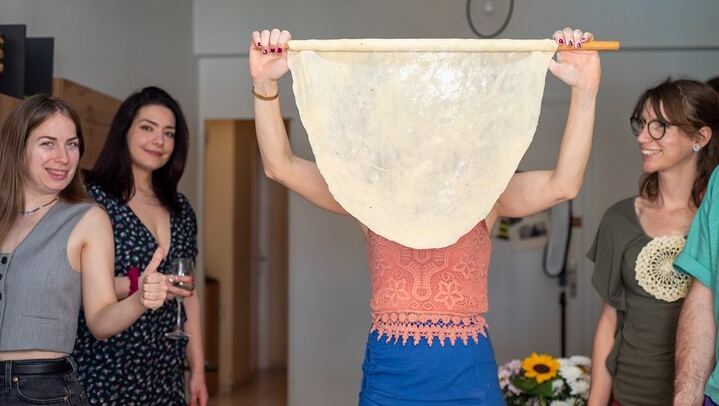 Phyllo Making with Christina in a Vironas Home Kitchen
