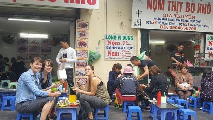 Hanoi Street Food with Sidewalk Green Tea and a Vegan Option