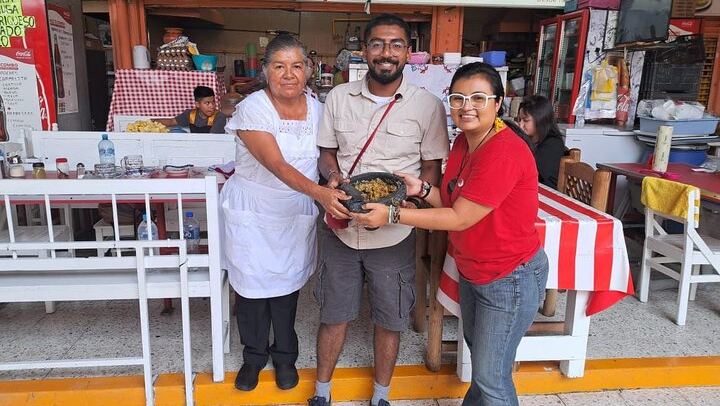 Salsa in a Molcajete, After Two Markets and the Metro