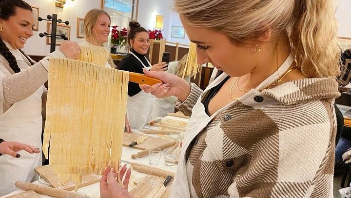 A Pasta Class With Bernini's Fountain Out the Window