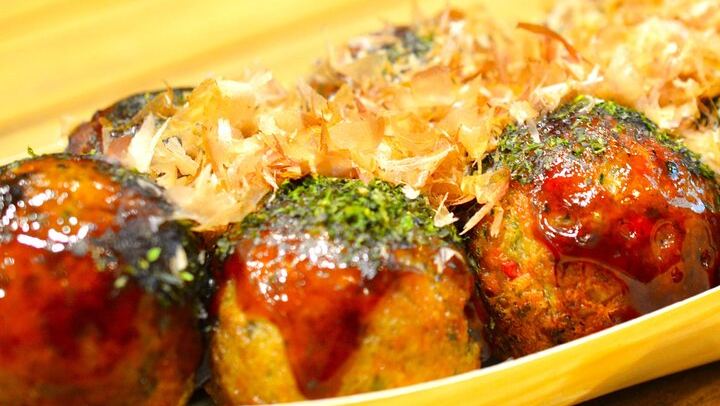 Twelve Takoyaki Each, on a Shared Griddle in Shinjuku