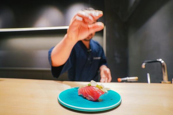 Omakase Nigiri, Then A5 Kagoshima on the Table Grill