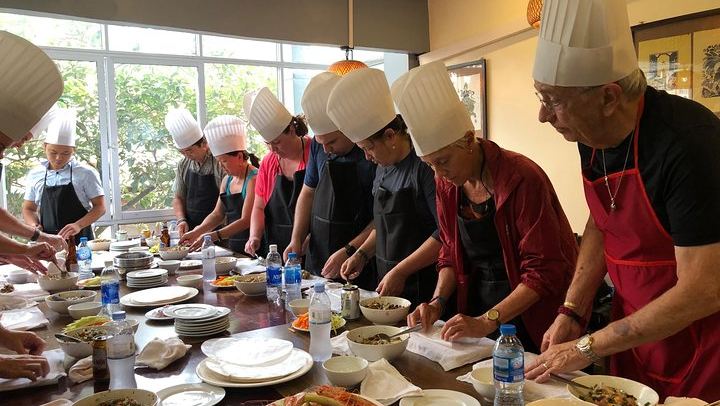Cooking Class Above Beer Street with a Hanoi Market Run