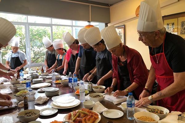 Cooking Class Above Beer Street with a Hanoi Market Run